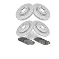 Front & Rear Brake Rotors Ceramic Brake Pads For 2011 2012 Ford Edge Lincoln Mkx