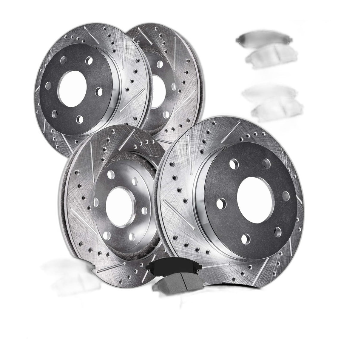 Front Rear Disc Brake Rotors & Ceramic Brake Pads Kit for 2012 - 2020 Ford F-150