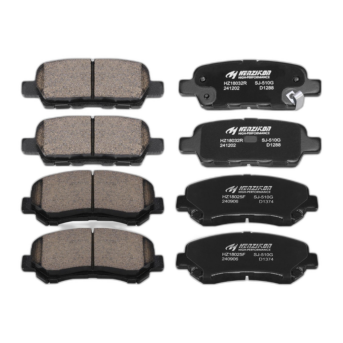 Front and Rear Ceramic Brake Pads Set For Nissan Juke 2014 2015 2016 2017 1.6L