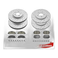Front And Rear Brake Rotors Ceramic Brake Pads for 2020 - 2025 Ford Explorer