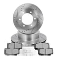 Front Brake Drilled & Slotted Rotors & Ceramic Pads For 1999-2003 Toyota Tacoma