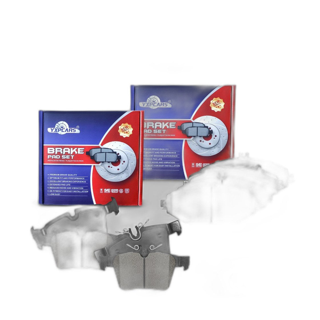 Front and Rear Ceramic Brake Pads Set For Mercedes C300 W205 2015-2021