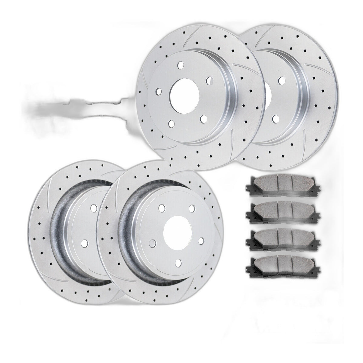 Front and Rear Brake Rotors Pads for Ram 1500 5 Lug Models 2006-2018 Brakes