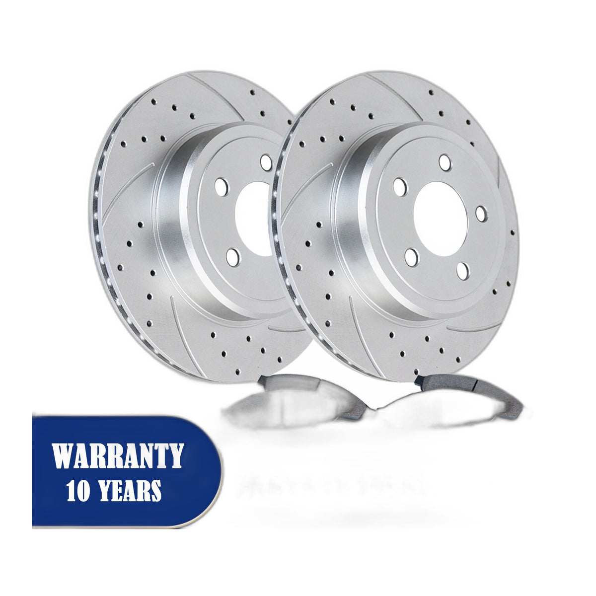 REAR Brake Rotors Pads Kit for Dodge Charger 2006-20 Slotted Drilled Brakes