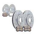 Front Rear Slotted Rotors and Brake Pads Brakes Kits for MKZ Mazda 6 Ford Fusion