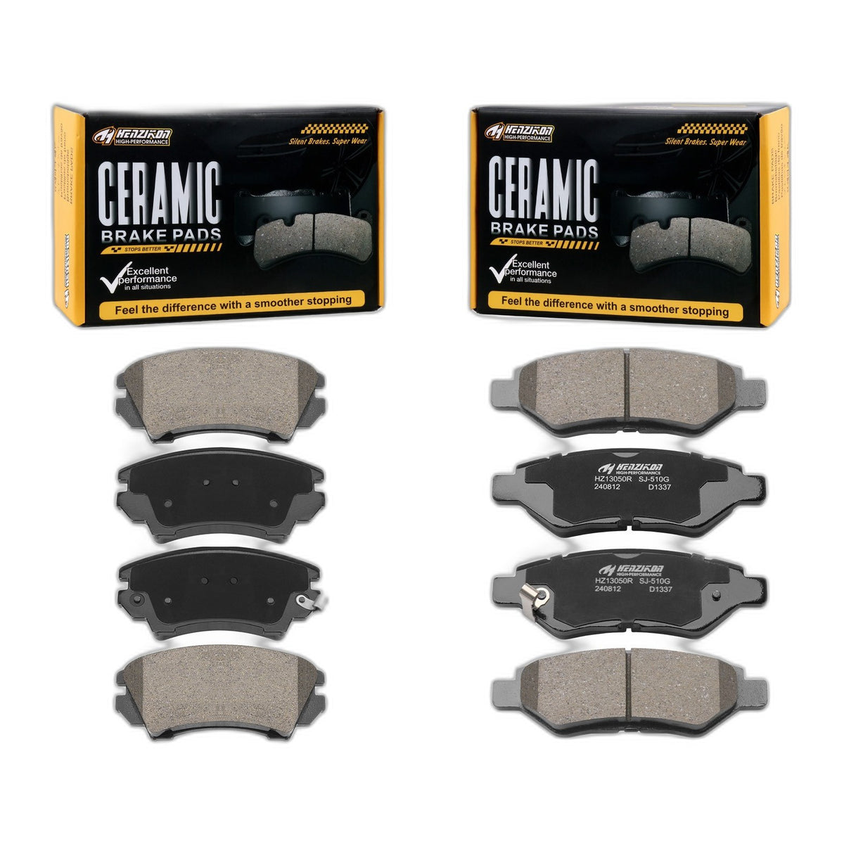 Front Rear Ceramic Brake Pads Set for 2010 2011 2012 2013 2014 2015 Chevy Camaro