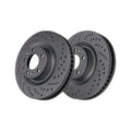 Front Drilled Slotted Brake Rotors Pair for Mazda CX-9 2015