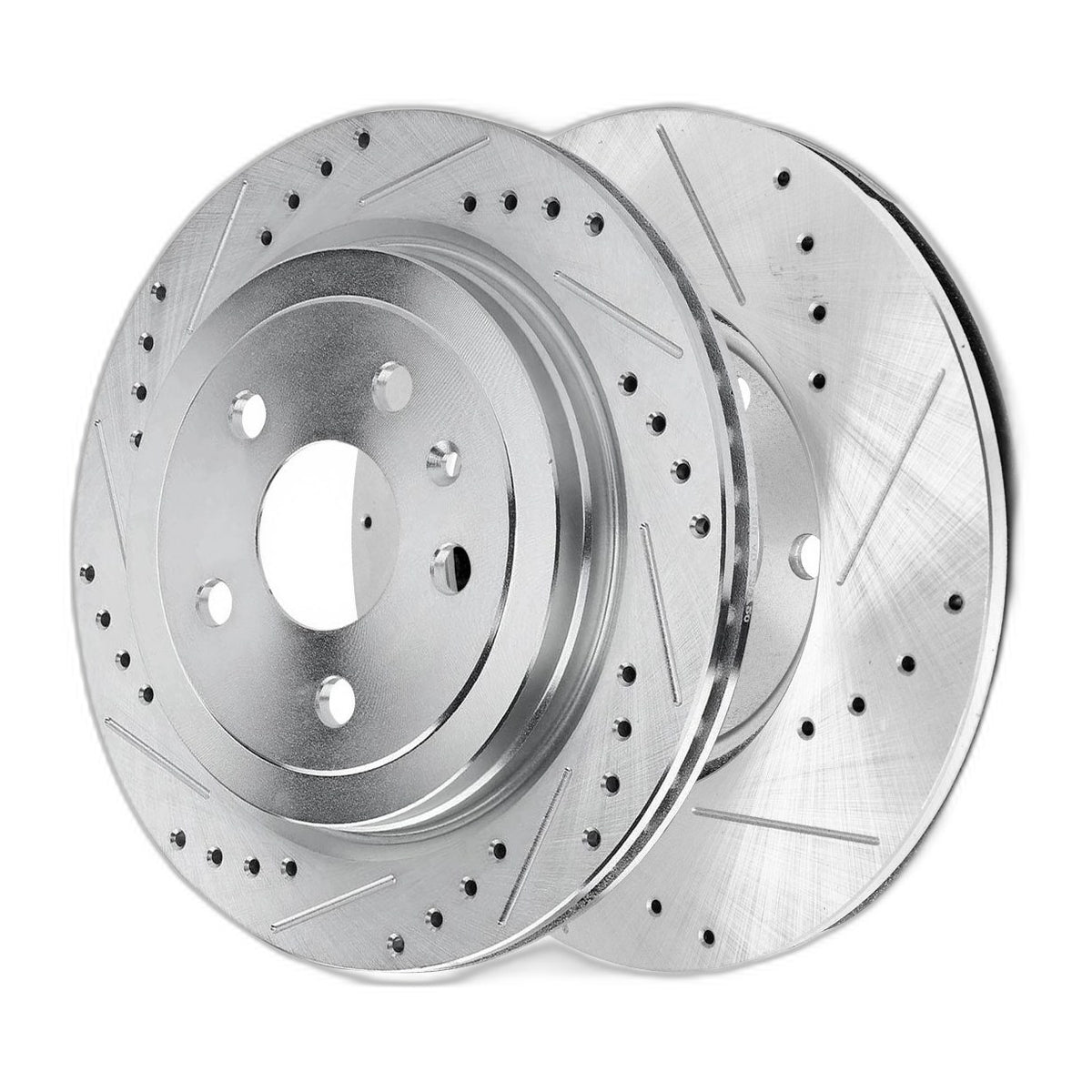 Rear Drilled Brake Rotors Pads Kit for 2010 2011 2012 - 2015 Chevrolet Camaro