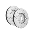 Front Drilled Disc Brake Rotors Pads Kit for MKS MKT Ford Explorer Flex Taurus