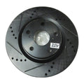 Disc Brake Rotors Front Pair Left Right Drilled and Slotted Base DFC 633-76080