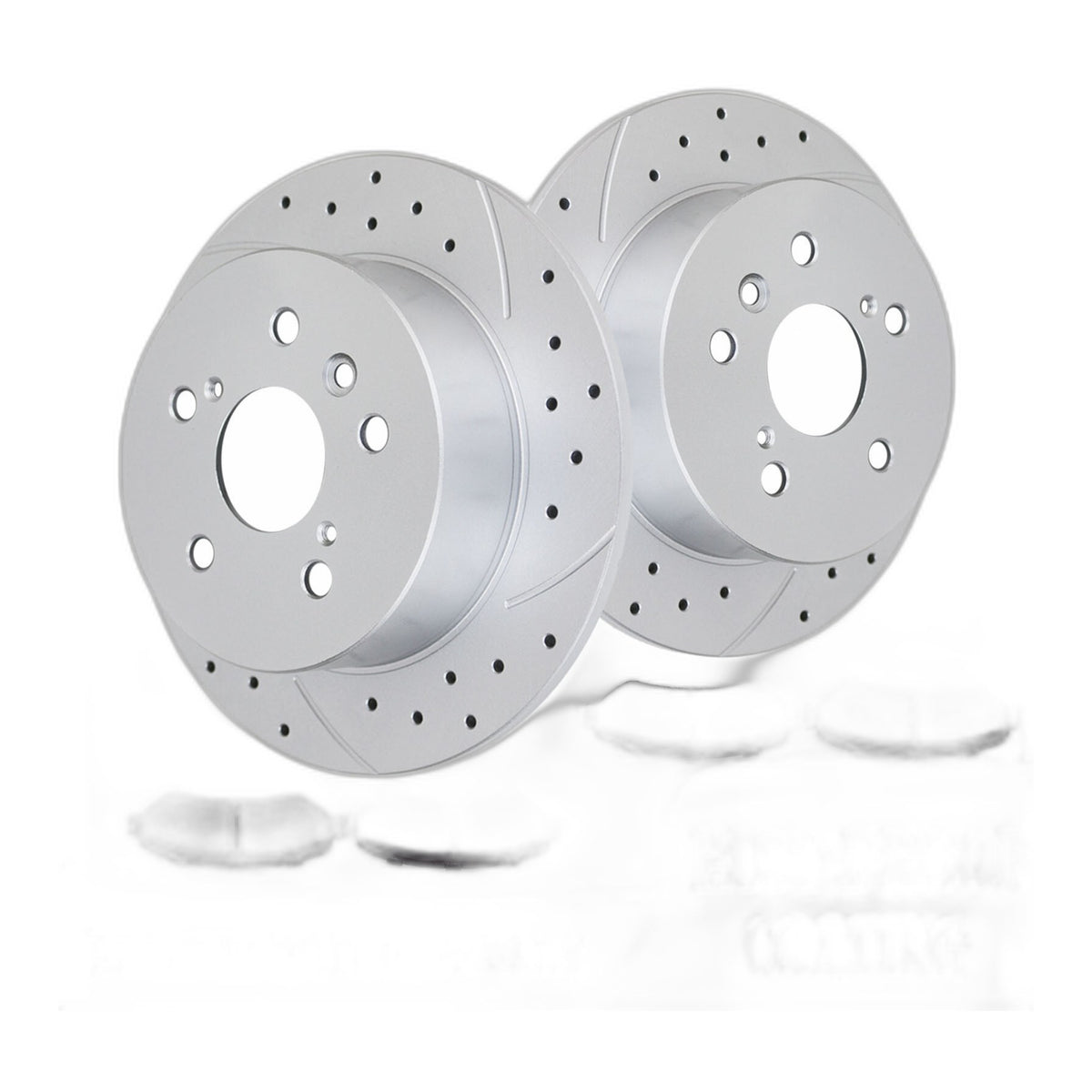 281mm Rear Brake Rotors + Pads Kit for Toyota Camry 2007-2011 Drilled Brakes