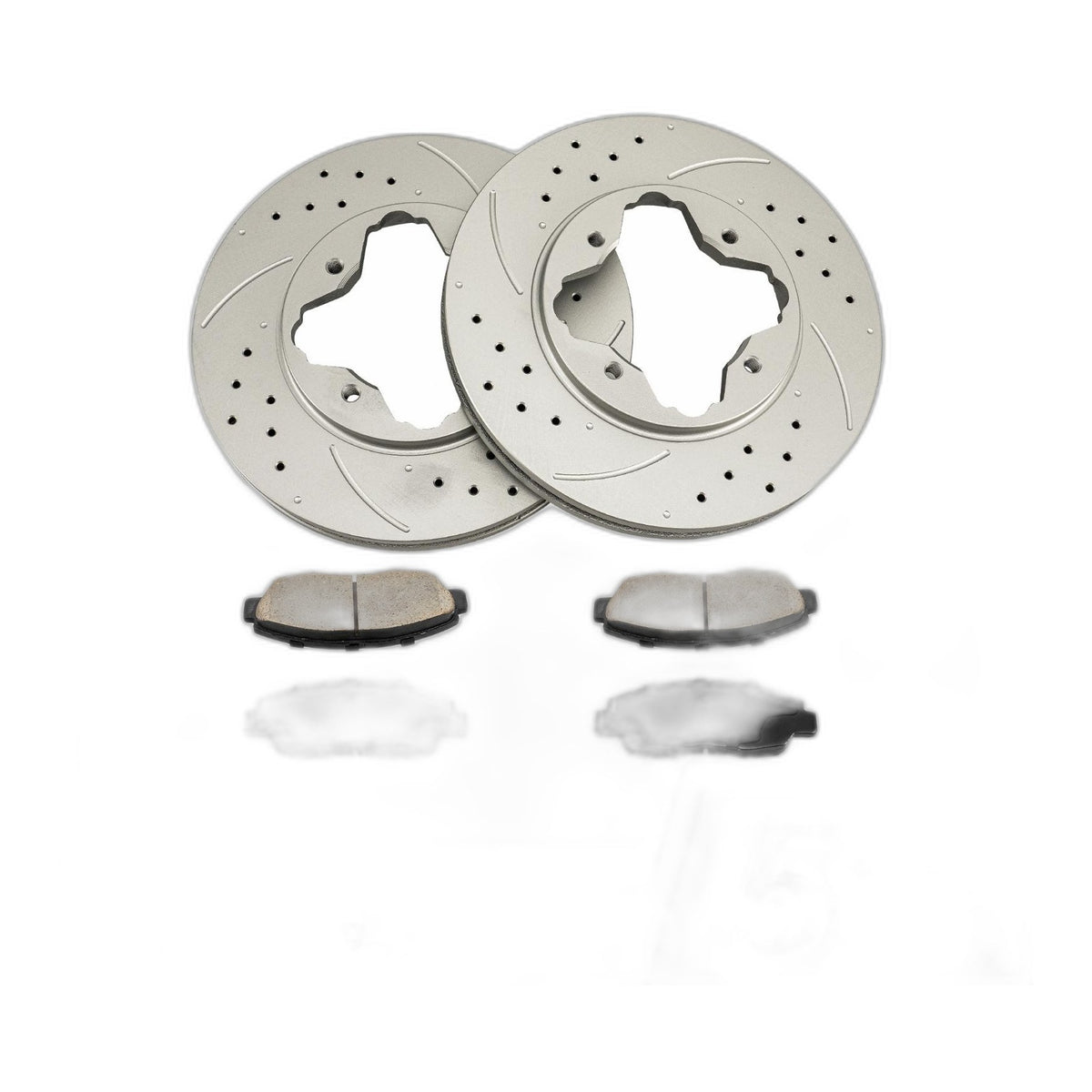 Front Brake Rotors and Ceramic Pads Kit For 1990 Honda Accord 1991-1997 2.2L