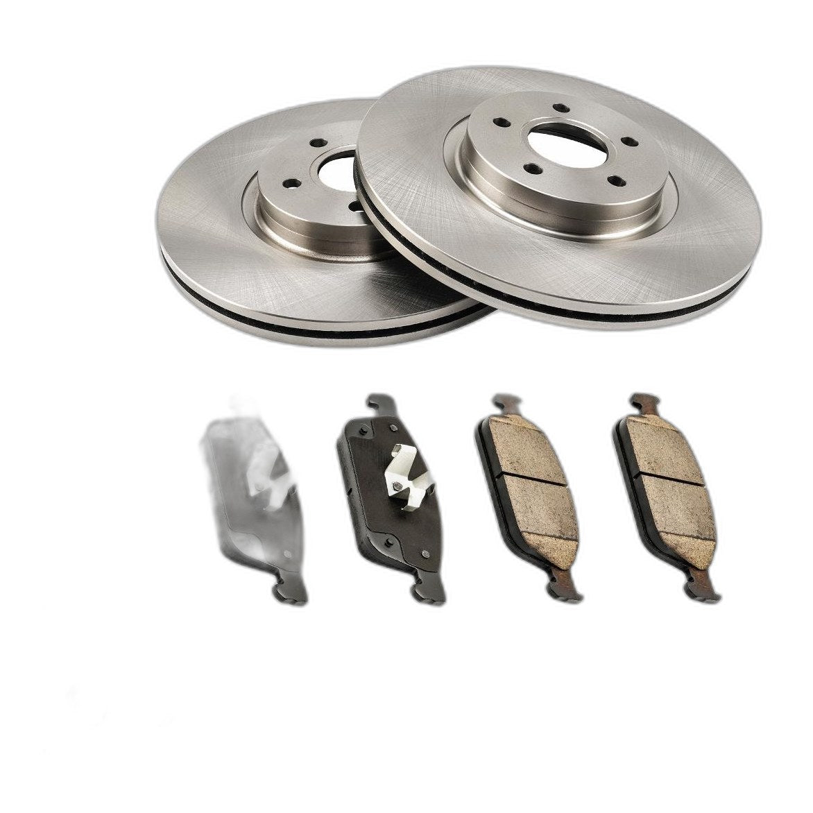 2x Front Brake Rotors 4x Front Brake Pads Fits 2013-2017 Ford Escape Kit Set