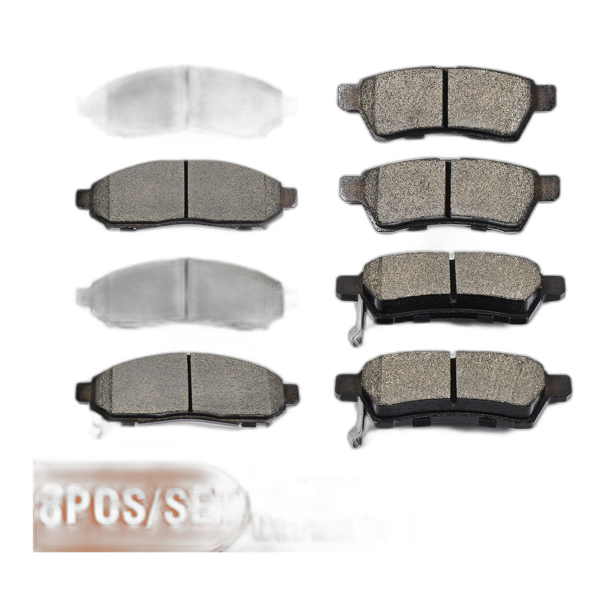 Front Rear Disc Ceramic Pads for Nissan Frontier Xterra Suzuki Equator