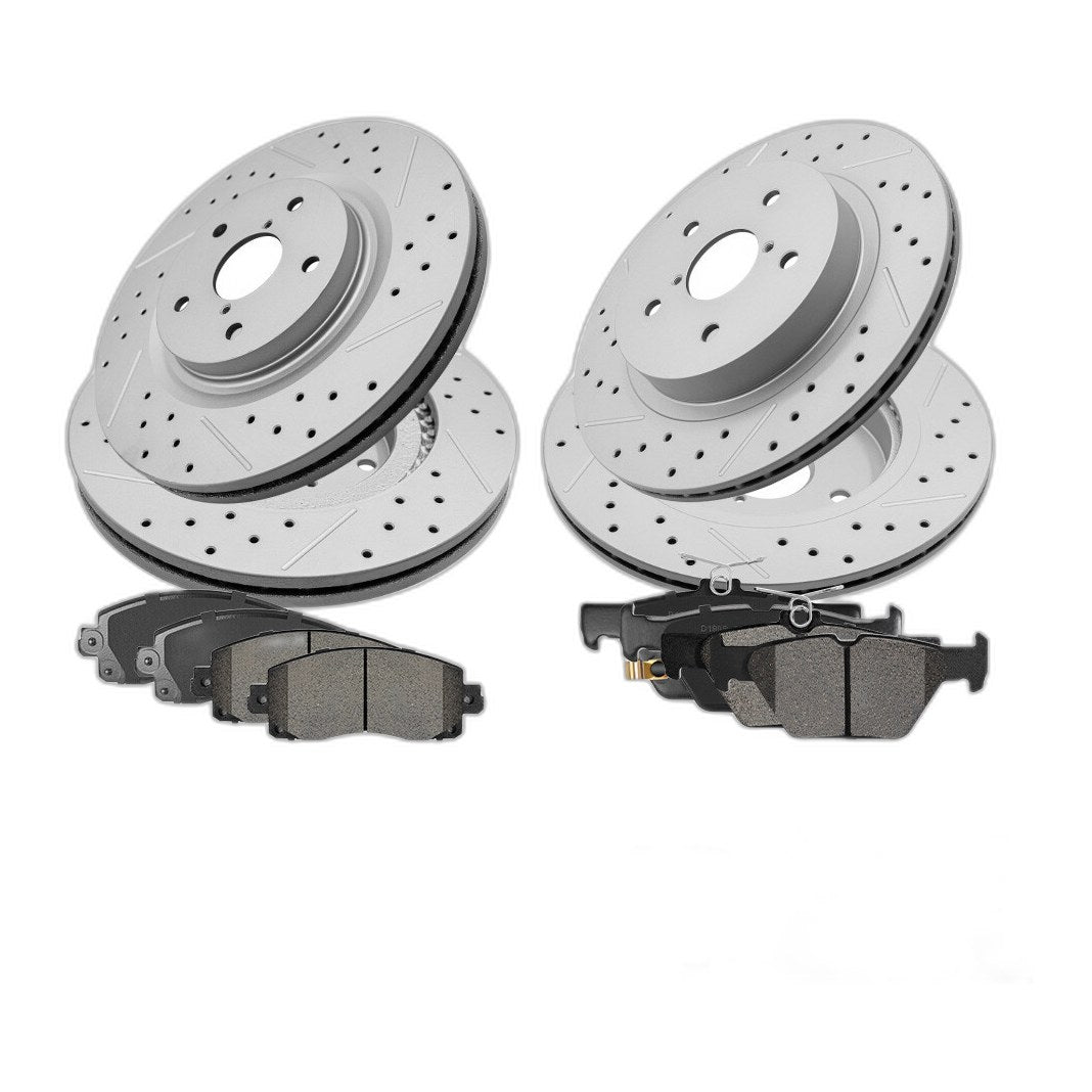 Front Rear Brake Rotors +Ceramic Pads Kit for Subaru Legacy Outback 2020 - 2022