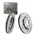 Front Brake Kit Drilled Slotted Rotors Brake Pads for 2010-2016 Buick LaCrosse