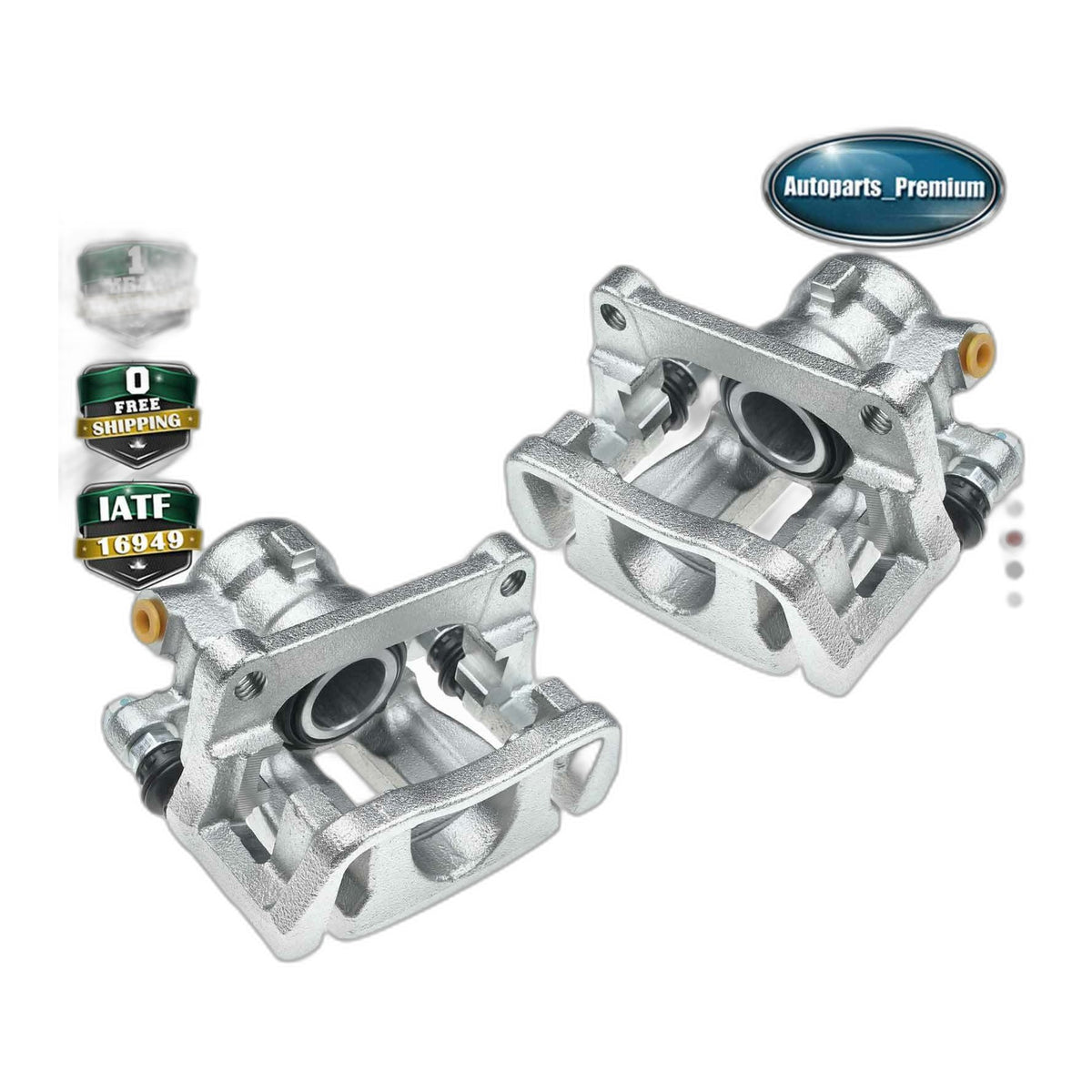 Pair Rear Disc Brake Caliper with Bracket for Volvo S80 2007 2008 2009 2010 2011