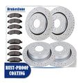 Front Rear Brake Rotors and Brake Pads Kit for 2010-2011 Ford F-150 6 LUG Brakes