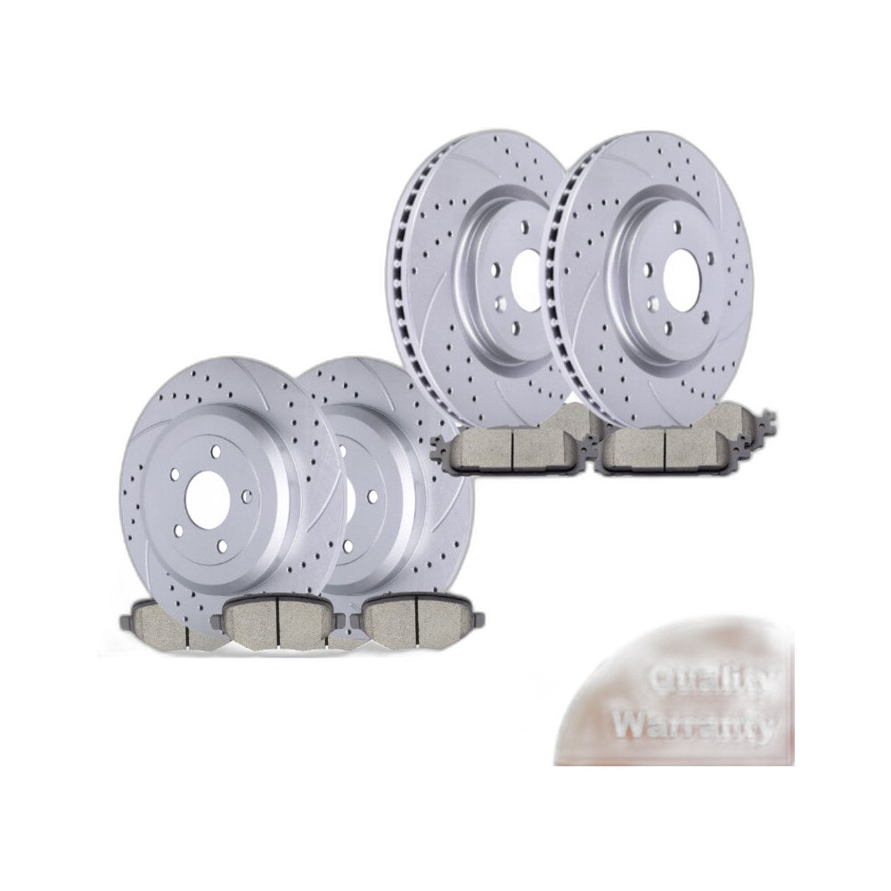 Front Rear Rotors Discs and Brake Pads Kit for Ford Flex Taurus Explorer MKS MKT