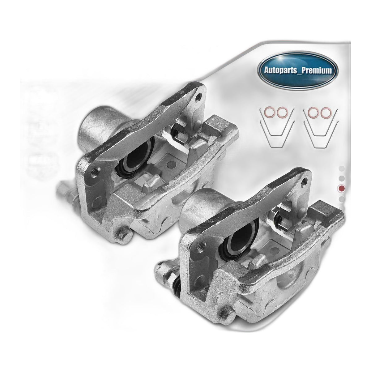 Pair Rear Disc Brake Calipers with Bracket for Kia Sedona 2015 2016 2017-2021