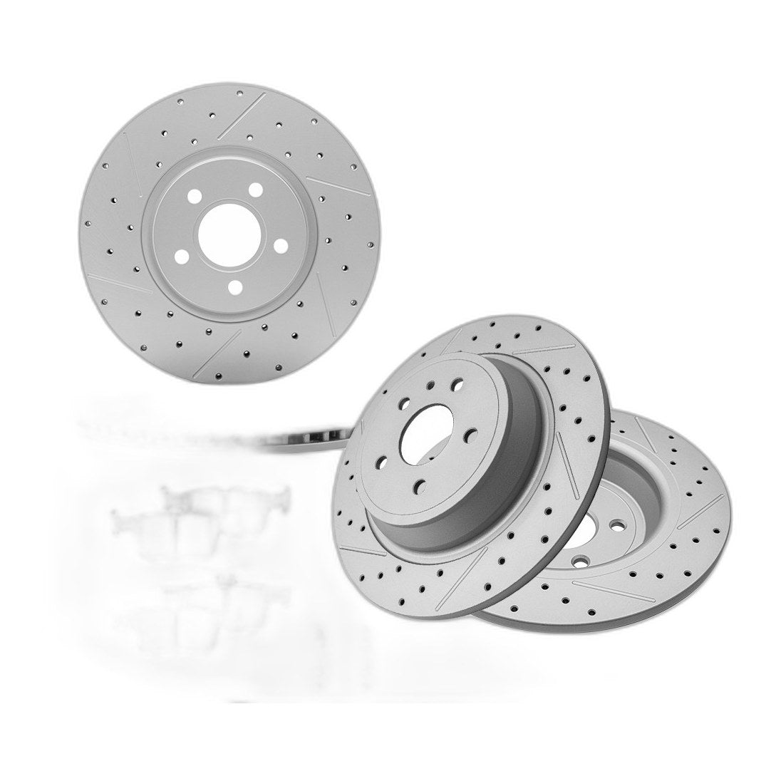 Front & Rear Brake Rotors + Ceramic Pads for 2017-2019 Ford Escape Lincoln MKC