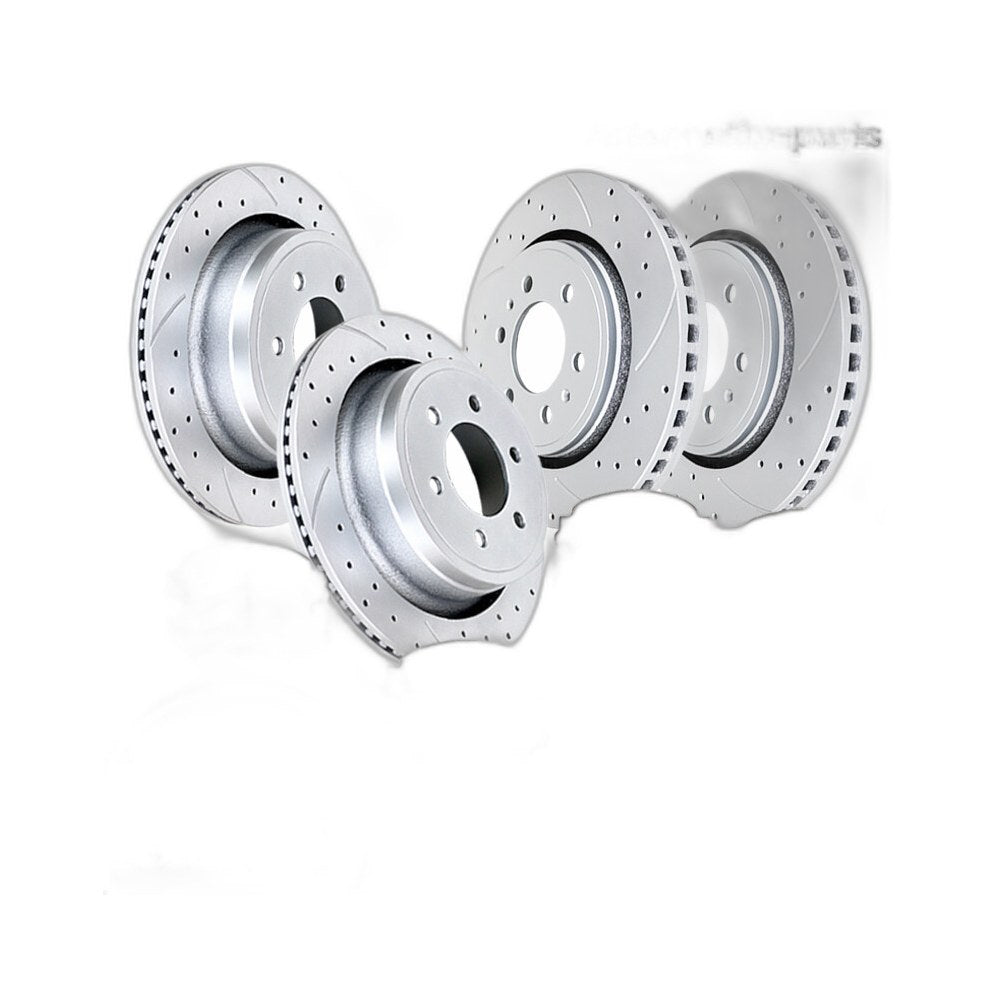 Front Rear Drilled Brakes and Rotors Brake Pads for Ford F-150 Disc Brakes Kits