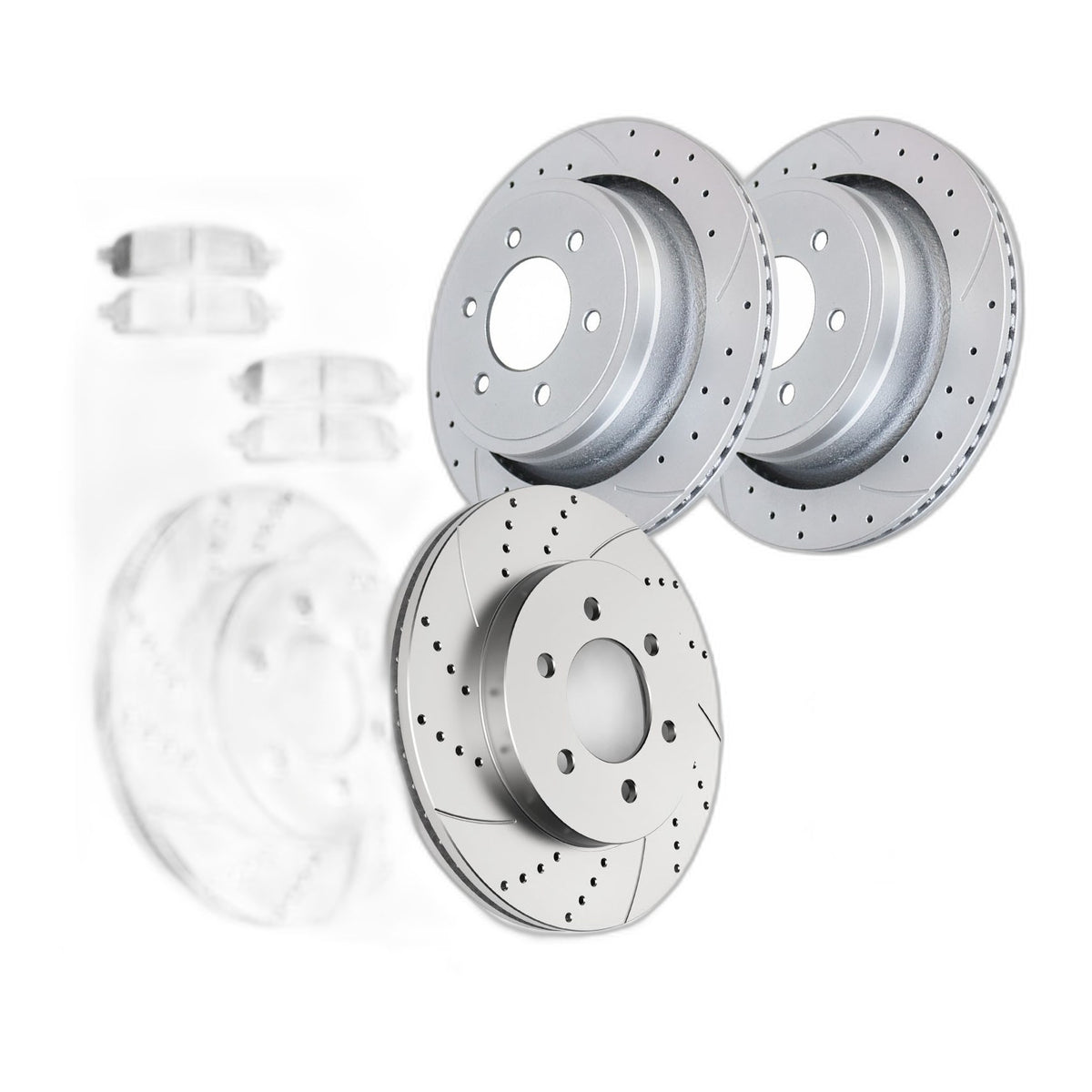 Front and Rear Brake Rotors Pads for Ford F-150 2004-2008 Mark LT 2006-2008
