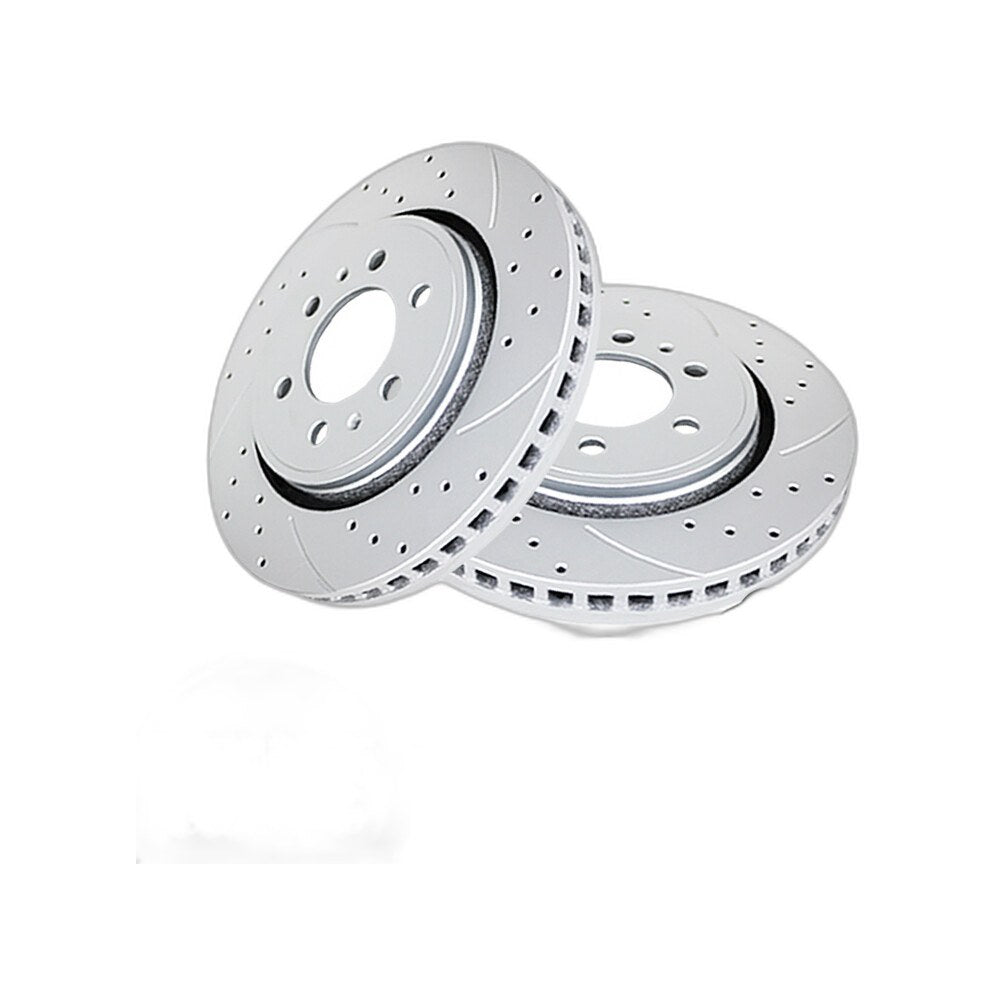 Front Drilled Brake Rotors Ceramic Pads Kit for 2010 2011 2012 - 2018 Ford F-150