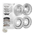 Front Rear Drilled Brake Rotors Pads Kit for 2012 2013 2014 - 2020 Ford F-150