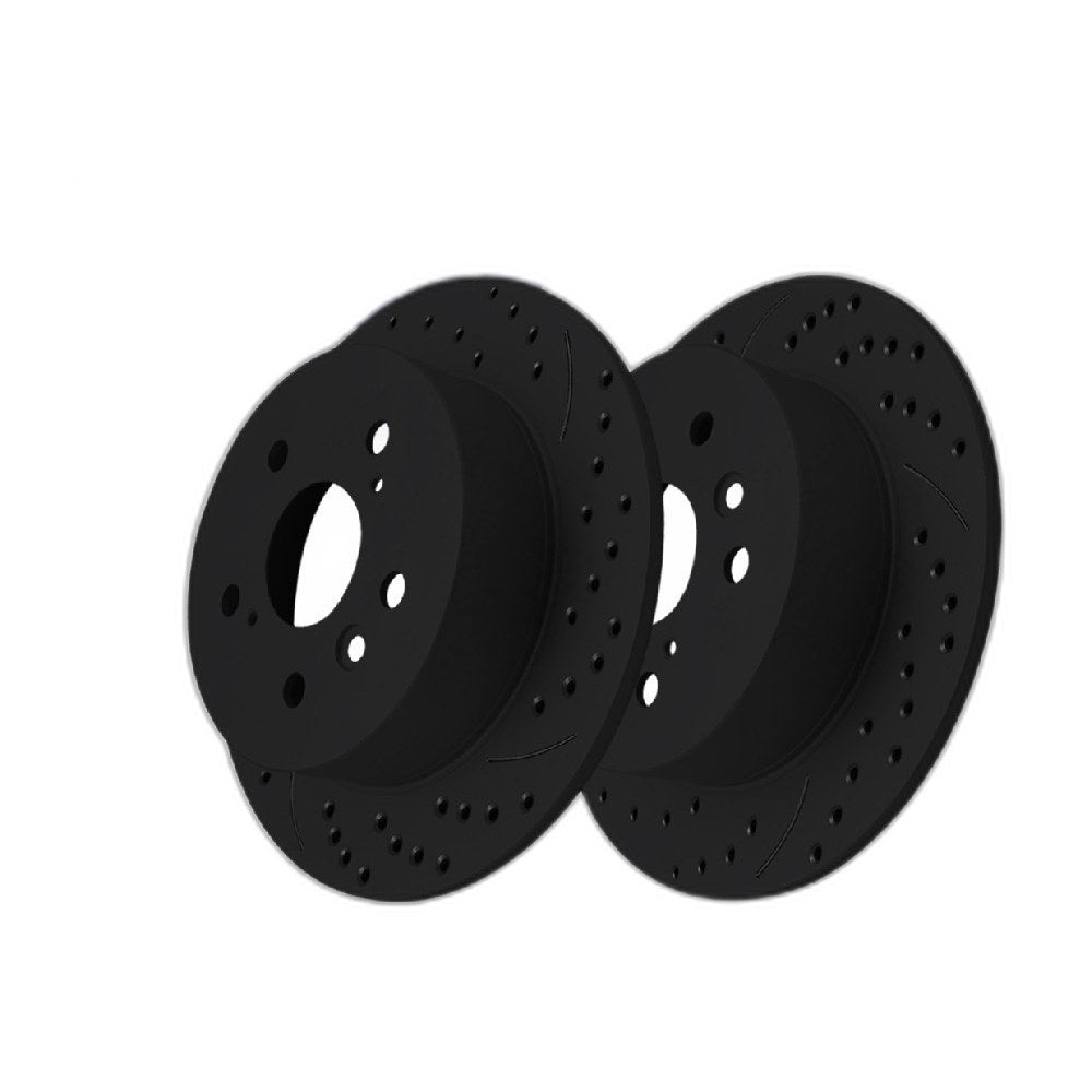 Rear Drilled Slotted Brake Rotors Pair for Lexus, ES350 2007-2012, FWD V6 3.5L