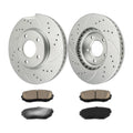 2x Front Brake Rotors+4x Front Brake Pads for 07-09 Ford Edge 07-09 Lincoln MKX