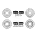 For 2007-2009 Ford Edge Lincoln MKX Front Rear Ceramic Pads and Brake Rotors Kit