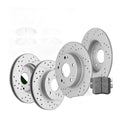 Front Rear Disc Rotors Ceramic Brake Pads Kit for 2012 Honda Civic EX, EX-L 1.8L