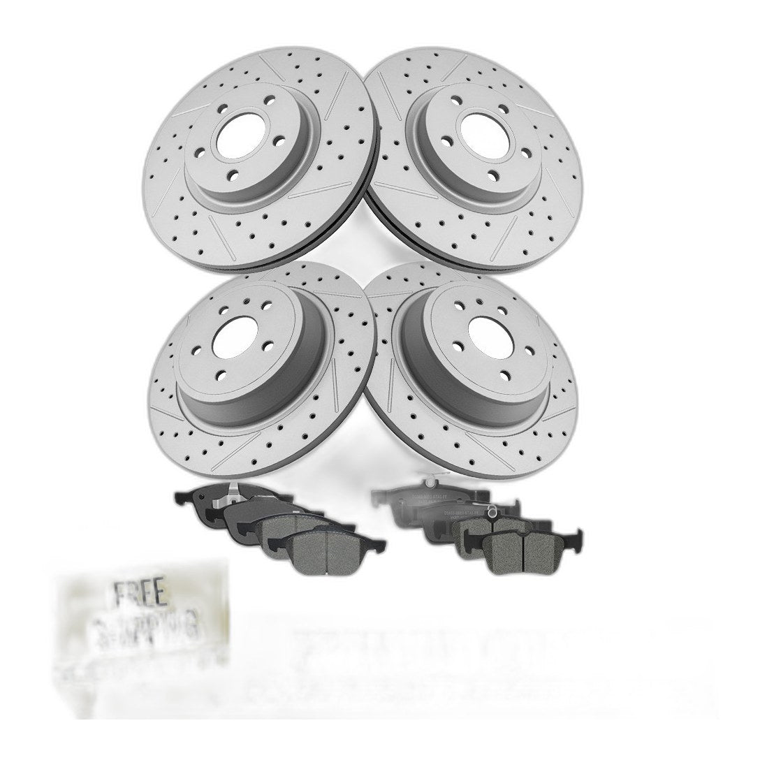 Front & Rear Drilled Brake Rotors Pads for 2017 2018 2019 Ford Escape