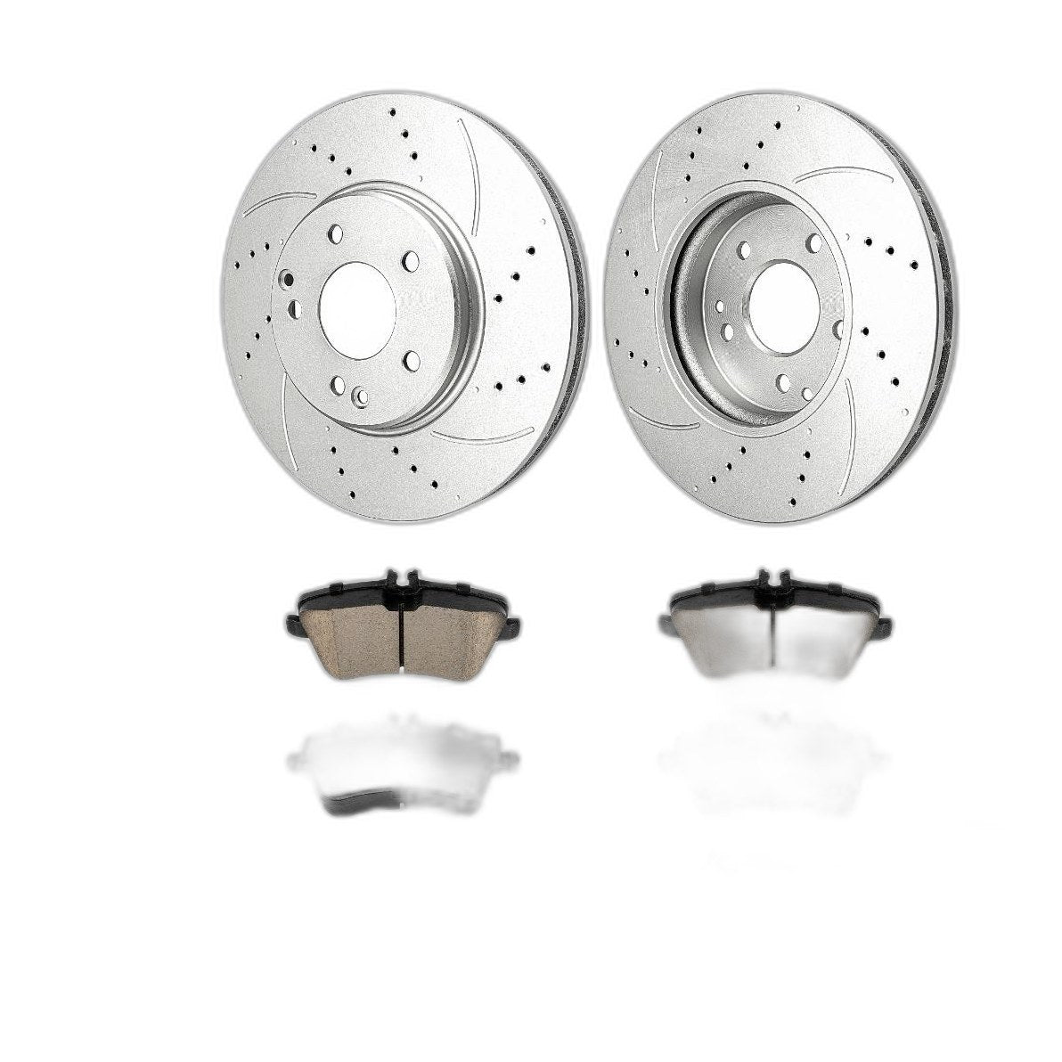 6pc Front Brake Rotors & Ceramic Pads Kit Fits 2006-2009 Mercedes-Benz CLK350