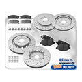 Front Rear Disc Brake Rotors+Pads for 2013-2019 Ford Explorer w/Heavy Duty Brake