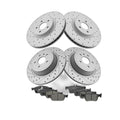 Front & Rear Brake Rotors And Ceramic Pads For 2017-2019 Ford Escape Lincoln Mkc