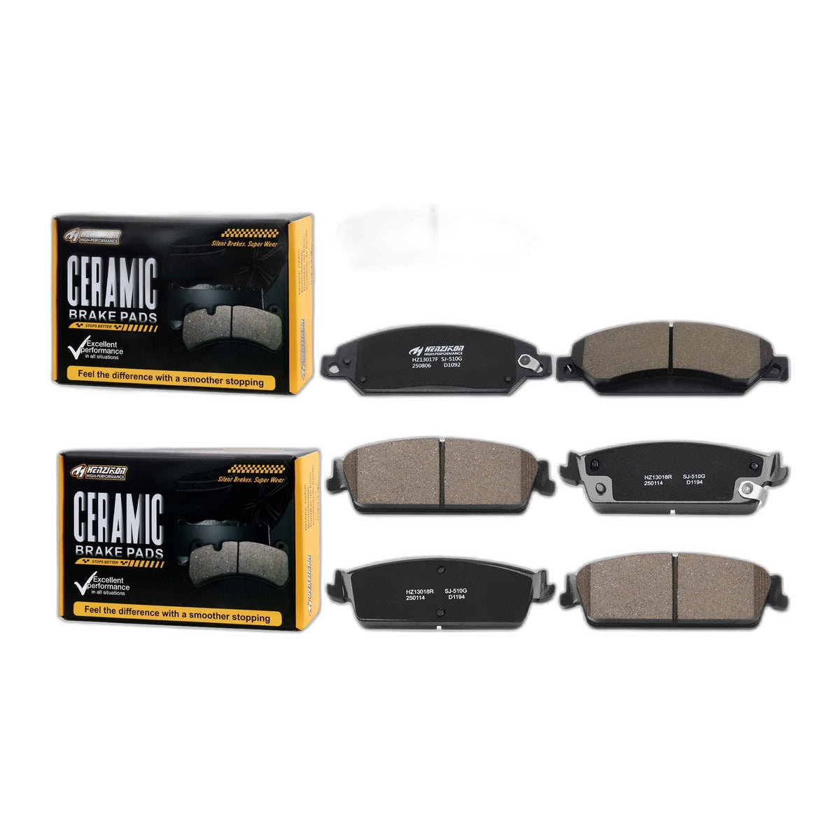 Front Rear Ceramic Brake Pads for Escalade Avalanche Silverado Tahoe SIERRA