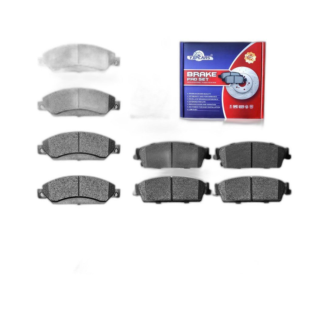 Front + Rear Disc Ceramic Brake Pads Set for Escalade Avalanche Silverado Tahoe