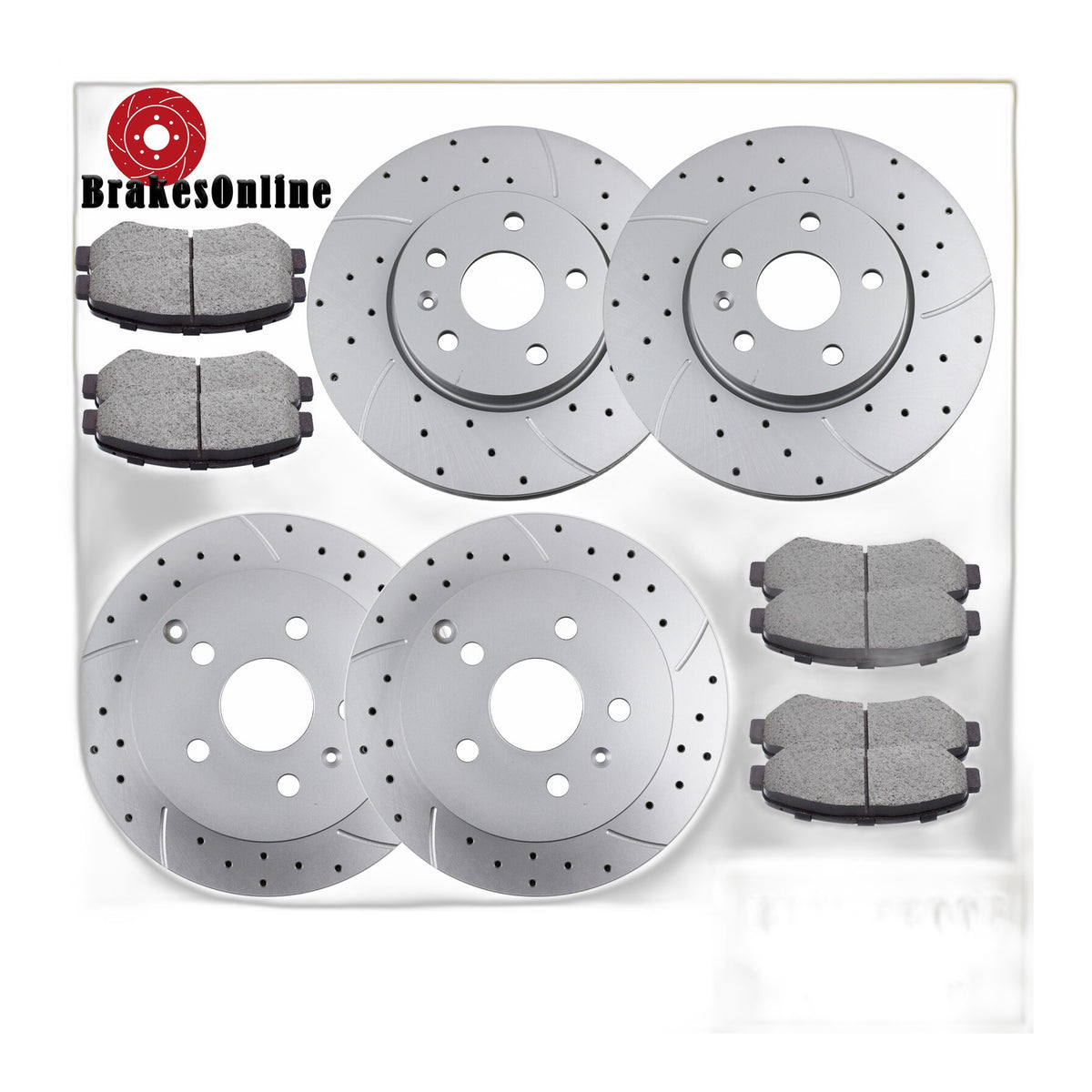 Front Rear Brake Rotors Pads for 2010-2017 Chevrolet Equinox GMC Terrain Brakes