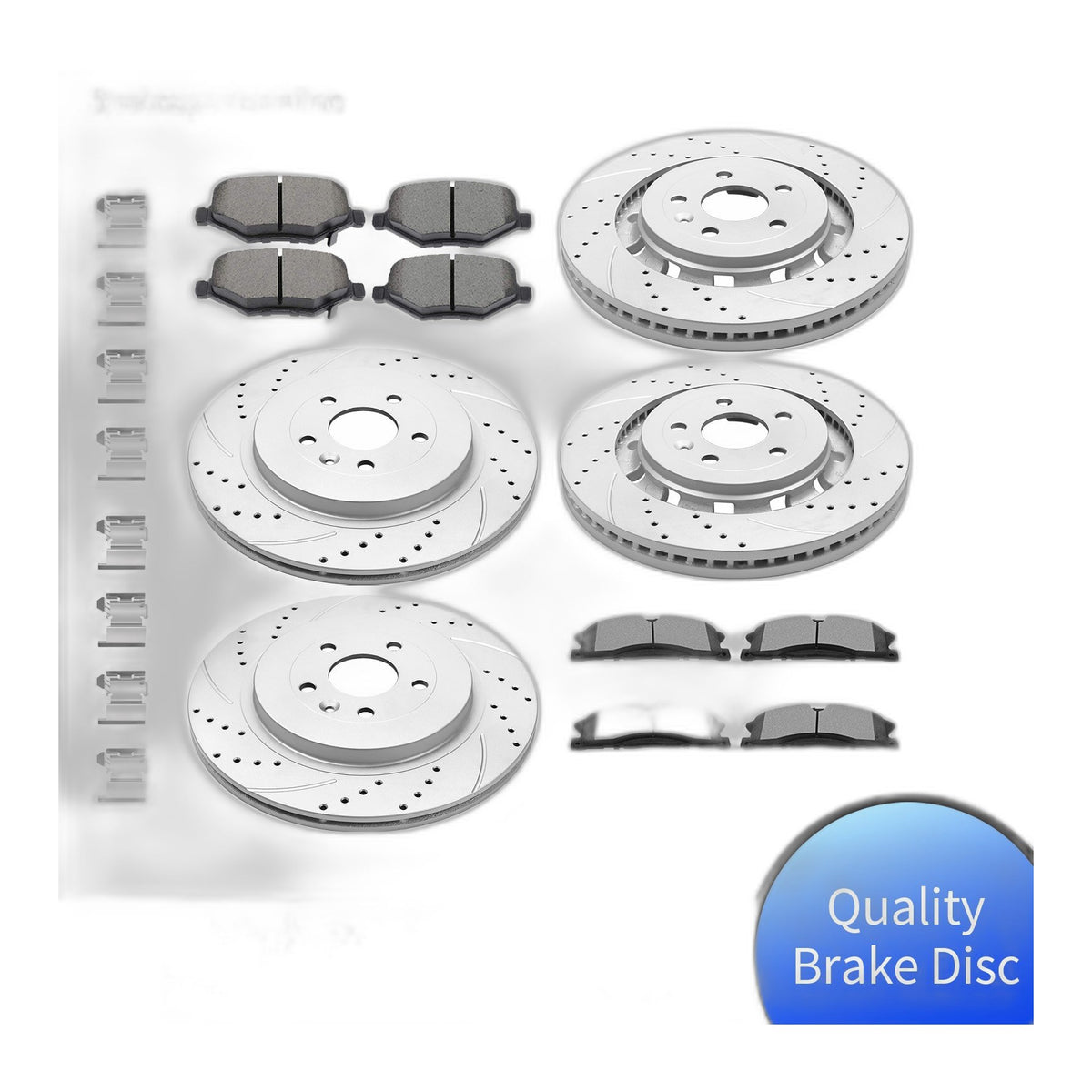 Front Rear Brake Rotors Pads for Ford Flex Explorer Heavy Duty Brakes Package
