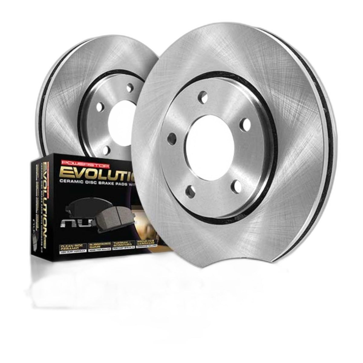 Ceramic Brake Kit Rear Rotors Pads Rubberized Shims Quiet Daily Driving Stopping