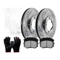 Front Drilled Brake Rotors + Ceramic Pads Kit For Toyota Tacoma 1995-2004 5 Lugs