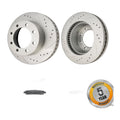 Front Drilled Brake Rotors Ceramic Pads For Ford F-250 Super Duty 2005-2012 4WD