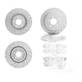 Front Rear Drilled Brake Rotors + Ceramic Brake Pads for Ford Edge 2007 - 2010