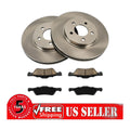 2x Front Brake Rotors + 4x Front Brake Pads Kit for 2010 Ford Escape 2.5L L4