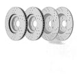 12.44" Front Rear Drilled Rotors Ceramic Brake Pads Kit for 2015-2020 Ford Edge