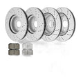 Front Rear Drilled Rotors Brake Pads Kit for Mercedes-Benz CLS500 CLS550 E550