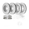 Front Rear Drilled Disc Brake Rotors Pads Kit for 2009 - 2015 Benz GLK350 GLK250