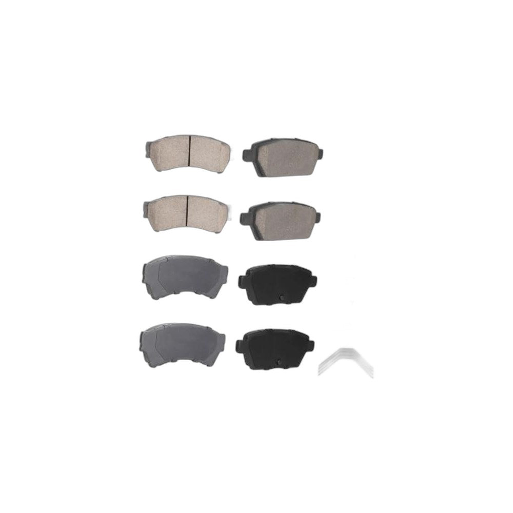 Front Rear Ceramic Disc Brake Pads Set for Ford Fusion 2006-2012, for Lincoln